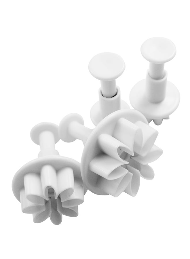 4 Piece Daisy Fondant Cake Cutter Tool White 14centimeter - Image 1